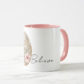 Mug Chic Cream Pink Spring Flowers Easter Egg (Devant droit)