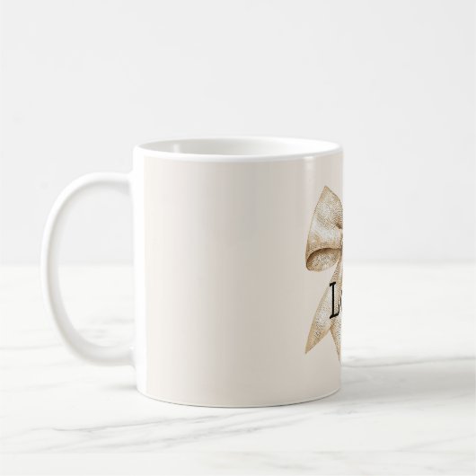 Mug Chic Crème Argent Glam Bow Love (Gauche)