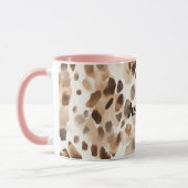 Mug Chic Crème Brown Poster de animal léopard (Gauche)