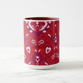 Mug Chic crimson rouge violet ikat motif tribal (Centre)