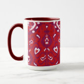 Mug Chic crimson rouge violet ikat motif tribal (Gauche)
