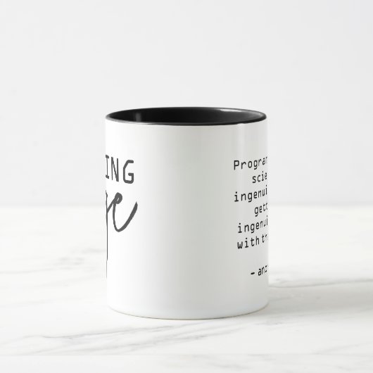 Mug Chic de Geek de codage amusant (Centre)