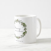 MUG CHIC ÉLÉGANT MODERNE HOLLY BERRY WREATH NOËL (Devant droit)