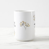 Mug Chic élégant or botanique floral joyeux Noël (Centre)