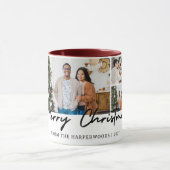 Mug Chic Fête Élégant Script Noël 3 Photo (Centre)