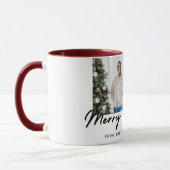 Mug Chic Fête Élégant Script Noël 3 Photo (Gauche)