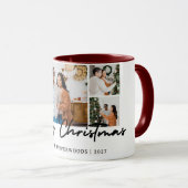 Mug Chic Fête Élégant Script Noël 3 Photo (Devant droit)