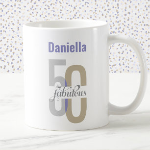 Mug Chic Fifty & Fabulous 50e Anniversaire Personnalis