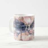 Mug Chic French Blue Pink Paris Eiffel Tower (Devant gauche)