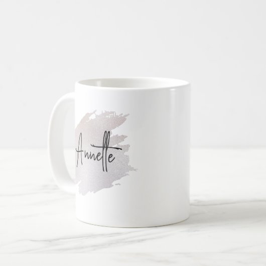 Mug Chic glittery brushstroke personalized (Devant gauche)