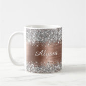 Mug Chic Glittery Rose Gold Glam Nom (Gauche)