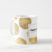 Mug Chic Gold Flowers Le bonheur est un choix (Devant gauche)