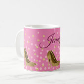 Mug Chic Golden Stilettos rose  (Devant gauche)