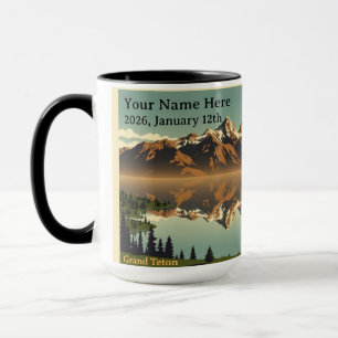 Mug Chic Grand Teton Faune & Pic personnalisé