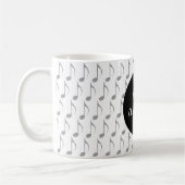 Mug Chic Houndstooth Notes de Musique Joyeux Noël (Gauche)