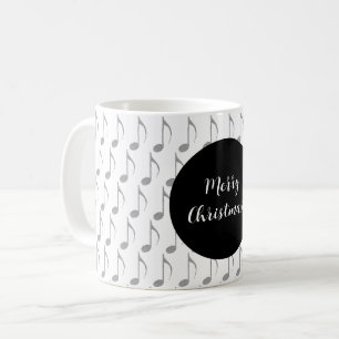 Mug Chic Houndstooth Notes musicales Joyeux Noël