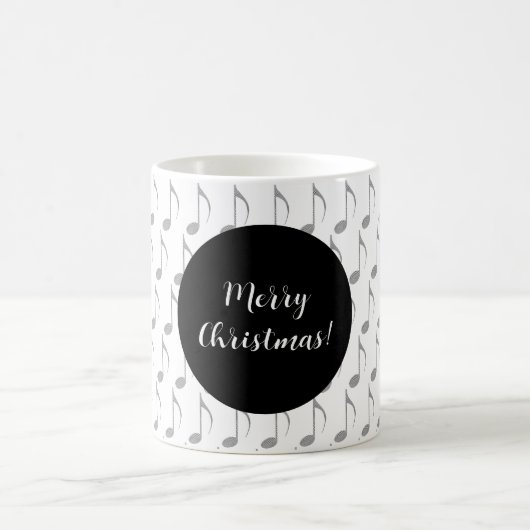 Mug Chic Houndstooth Notes musicales Joyeux Noël (Centre)