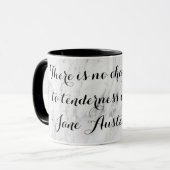 Mug Chic Jane Austen Emma Citation de livre noir gris  (Devant gauche)