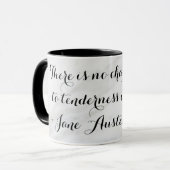 Mug Chic Jane Austen Emma Citation de livre noir gris (Devant gauche)