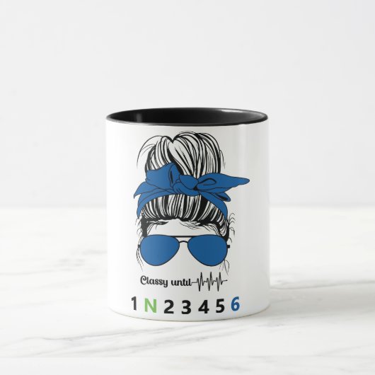 Mug Chic jusqu'à... Drôle de moto (Centre)