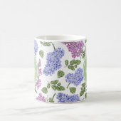 Mug Chic Lavande Lilac Floral Pastel Vert Monogramme (Centre)