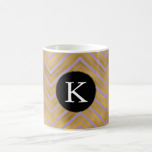 Mug Chic Lavande Purple Or Chevron Monogramme