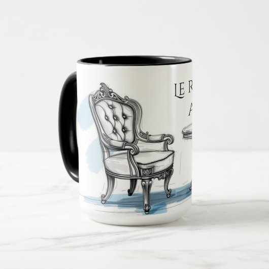 Mug Chic Le Roi Chille Au Café Café esthétique (Devant gauche)