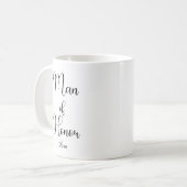 Mug Chic Man of Honor Black Custom Wedding (Devant gauche)