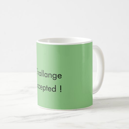 Mug Chic menthe vert mug-challange accepté (Devant droit)