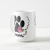 Mug Chic moderne Empreinte de patte Chien Maman Café M (Devant gauche)