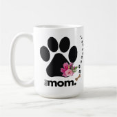 Mug Chic moderne Empreinte de patte Chien Maman Café M (Gauche)