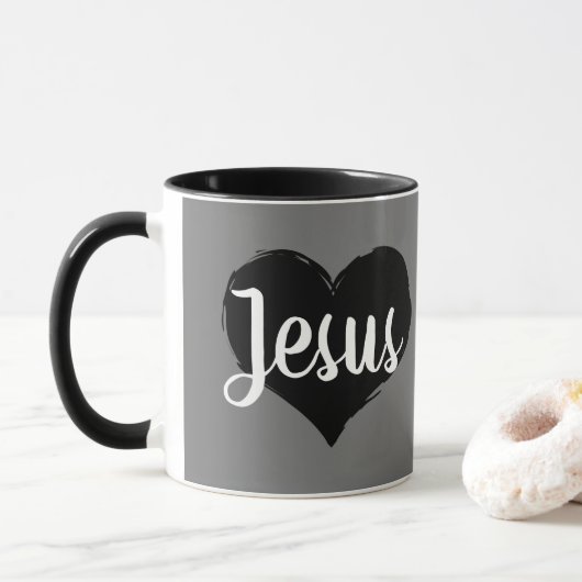 Mug chic moderne I HEART JESUS | (Avec donut)