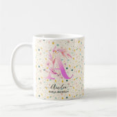 Mug Chic Monogram Personnalisé Abstrait Boho - A (Gauche)
