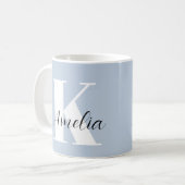 Mug Chic Monogramme bleu (Devant gauche)