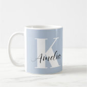 Mug Chic Monogramme bleu (Gauche)