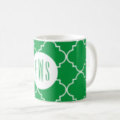 Mug Chic Monogramme de Quatrefoil (Devant droit)