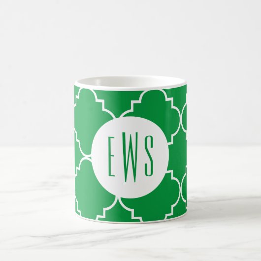 Mug Chic Monogramme de Quatrefoil (Centre)