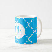Mug Chic Monogramme de Quatrefoil (Devant droit)