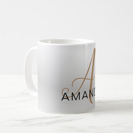 Mug Chic monogramme professionnel plain AJOUTER VOTRE  (Devant gauche)