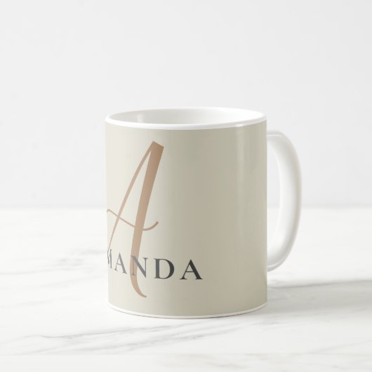 Mug Chic monogramme professionnel plain AJOUTER VOTRE (Devant droit)