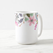 Mug Chic Motif Floral Botanique Monogrammé (Devant droit)