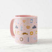 Mug Chic New York City Pattern Blush Pink (Devant gauche)