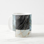 Mug Chic Noir et blanc Marbre Abstrait motif (Devant gauche)