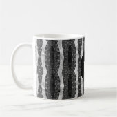 Mug Chic noir et blanc ornemental Monogramme (Gauche)