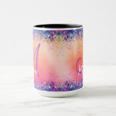 Mug Chic orange rose irisé fausse parties scintillant  (Centre)