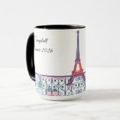 Mug Chic Parisian Window Haussmann Style Custom Name (Devant gauche)
