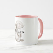 Mug Chic Pink Cute Bunny (Devant droit)