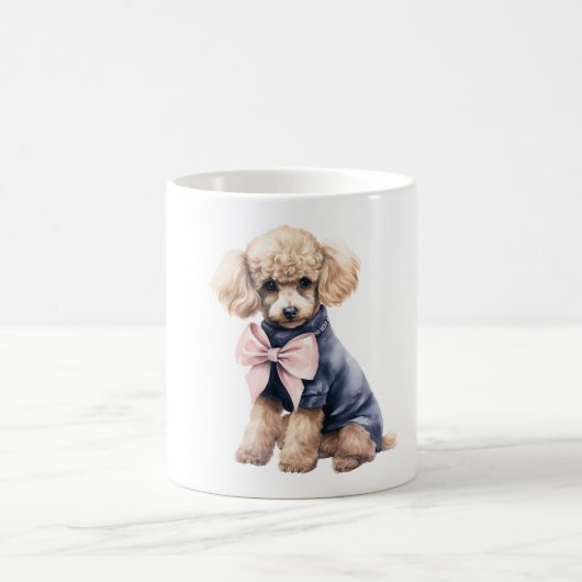 Mug Chic Poodle en rose et bleu (Centre)