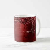 Mug Chic Red Parties scintillant Drives brossé Monogra (Devant droit)