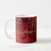 Mug Chic Red Parties scintillant Drives brossé Monogra (Gauche)